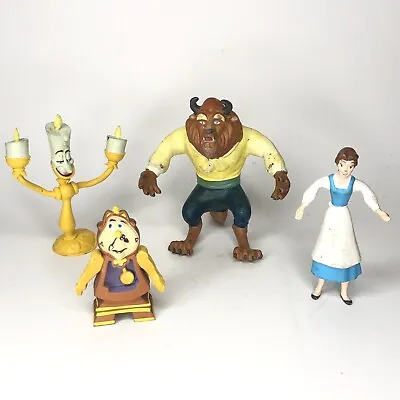$14.99 • Buy Vintage Disney Beauty And The Beast Bend-ems Figures 1993 Lot Of 4 Belle Lumiere