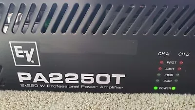 Electro-Voice EV PA2250T 2x250 Watt 2-Channel Professional Power Amplifier Amp • $150