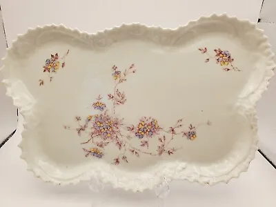 Victoria Carlsbad Austria Dresser Vanity Tray Floral Butterfly Shape • $8.25
