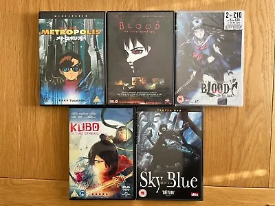 DVD Bundle – 5x Manga Films: Blood Metropolis Kubo Sky Blue +1 • £5