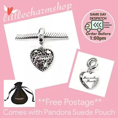 $59.25 • Buy NEW Authentic PANDORA Love Makes A Family Dangle Charm - 796459EN28 RETIRED