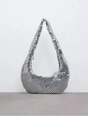 ZARA SILVER METALLIC Purse/Clutch • $55