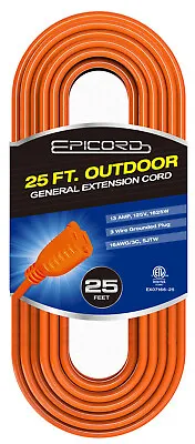 Extension Cords 16/3 SJTW Outdoor Duty Orange Power Cords 6/8/15/25/50/100ft • $12.99