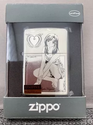 Zippo 2005 Onegai Teacher No. 2 Silver Color Oil Lighter With Case Unfired • £155.70