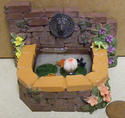£8.99 • Buy Brick Effect Pond With 3 Fish & Frog Tumdee 1:12 Scale Dolls House Garden