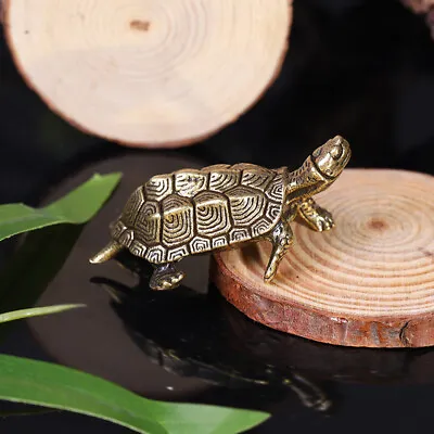 2pcs Vintage Brass Turtle Figurine Statue Home Ornaments Animal Figurines Gift • $13.49