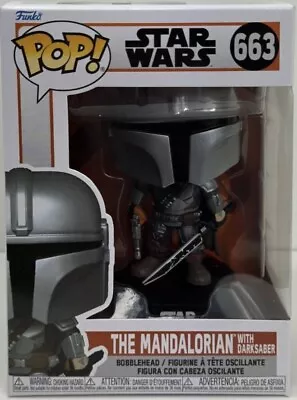 Star Wars The Mandalorian With Darksaber #663 Funko Pop Vinyl NEW • $44