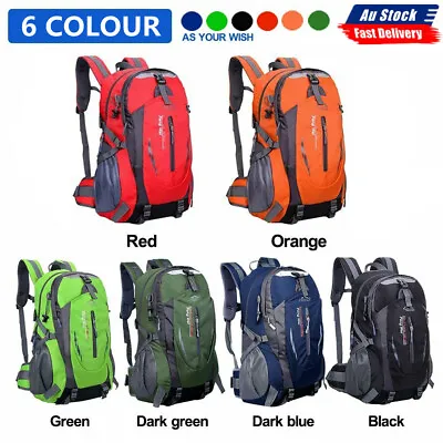 $20.89 • Buy 40L Hiking Camping Bag Large Waterproof Backpack Outdoor Travel Luggage Rucksack