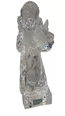 MIKASA Crystal Herald Angel Mandolin Figurine Germany Harp  Christmas 7 1/2  • $15