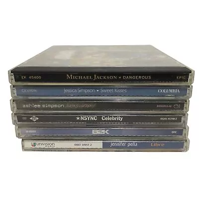 Lot Of 6 Music CD Mix Michael Jackson Nsyc B2K Jessica Simpson Jennifer Pena Y2K • $8.60