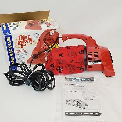 $38.96 • Buy VTG Royal Dirt Devil Hand Vac Vacuum Model 8130 Red 2 Speed USA Box Instructions