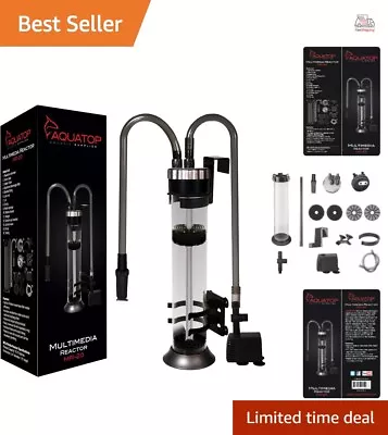 Media Reactor With Adjustable Flow Water Pump - Efficient Up-Flow Filtration • $76.99