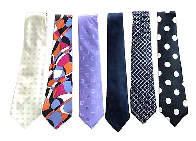 Designer Silk Dress Neckties Men Mixed Lot Of 6 Ties *READ* • $24