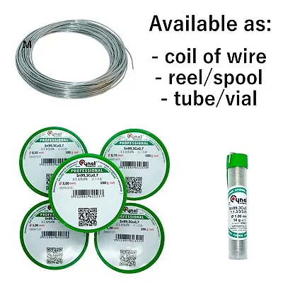 £2.27 • Buy Lead Free Solder Wire - Ø 0.25 / 0.38 / 0.5 / 0.7 / 1.0 / 1.5 / 2.0 / 3.0 Mm