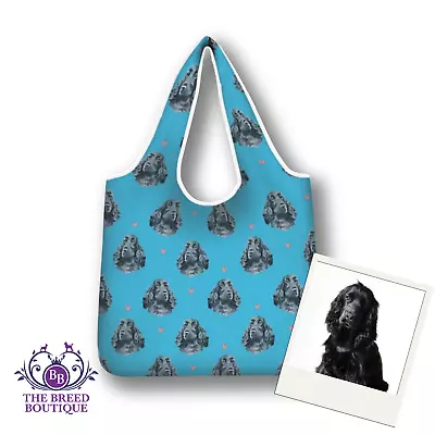 Black Cocker Spaniel Shopping Bag Reusable Foldable Washable Lovely Gift Idea • £12.99