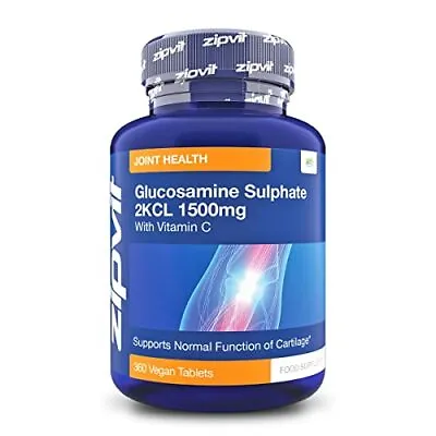 £23.30 • Buy Glucosamine Sulphate 2Kcl 1500Mg With Vitamin C, 360 Vegan Tablets. GMO Free
