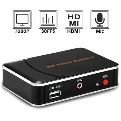 1080P HDMI Video Capture Card Game Record Save To USB Disk For PS4 Xbox One WiiU • £55.19