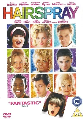 Hairspray (2007) DVD John Travolta Queen Latifah Nikki Blonsky [Region 2] • £1.99