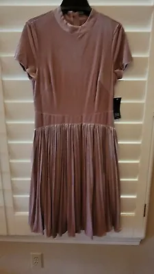 Aidan  Mattox Size 10 Pale Lilac/taupe Dress Velvet  • $34