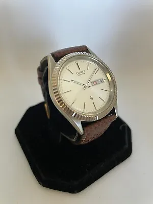 Citizen 6100 Datejust Watch King Grand Quartz Automatic Presage Near Mint! Seiko • $249.99