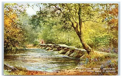 Postcard Tarr Steps Dulverton Somerset • £2