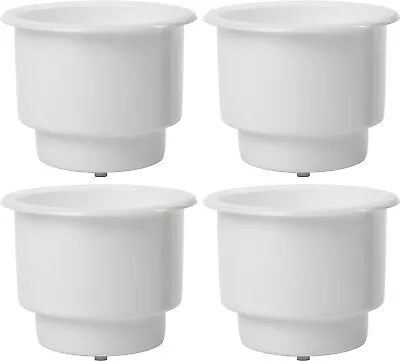 4Pcs Plastic Cup Drink Can Holder W/Drain For Boat Car Marine RV Truck White • $11.99