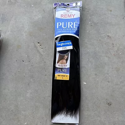 Milky Way PURE Human Hair Weave Extension Yaky_12 _#2 • $28