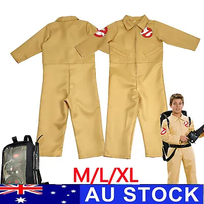 Cosplay Ghostbusters Jumpsuit Kids Backpack Costume Bodysuit Outfits Fancy Dress • $59.99