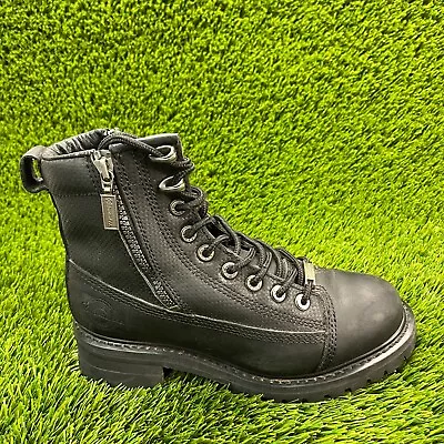 Milwaukee Freedom Flex Women Size 7.5 Black Outdoor Motorcycle Biker Boots MB208 • $59.99