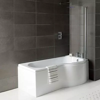 Delphi Zeya P-Shaped Standard Shower Bath 1700mm X 750/850mm - Right Handed • £244.95