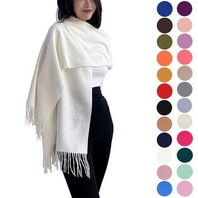 £6.99 • Buy Woman Cashmere Blend Shawl Scarf Stole Wrap Scarves Soft Big Luxury Ladies Scarf