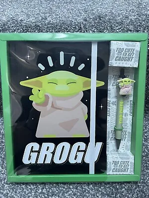 £8.50 • Buy Star Wars Baby Yoda Note Book & Pen Stationery Set New Christmas Present