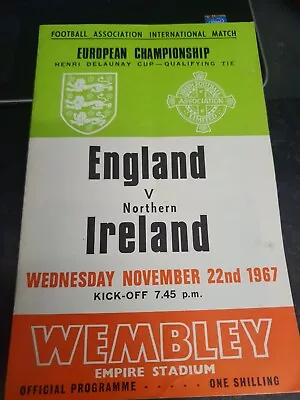 £4.45 • Buy European Championship England Vs Northern Ireland Football Programme 22/11/1967