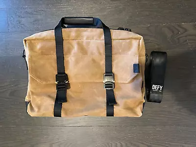 Defy Defender Desert TexWax Canvas Briefcase • $250