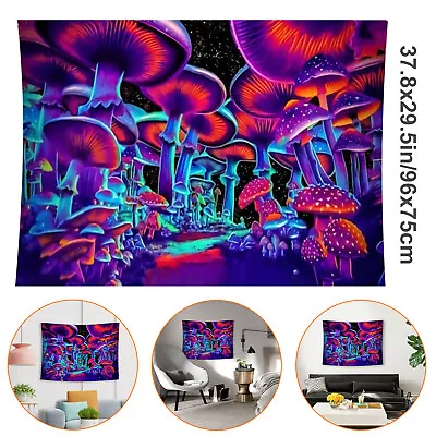 Trippy Wall Hanging Tapestry Psychedelic Home Decor Hippie Mushroom Colorful Art • $8.98