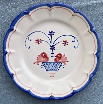 Vietri Italy Campagna Solimene Bird In Flower Pot Dinner Plate • $39.95