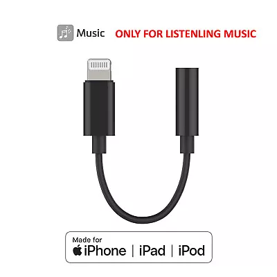 Lightning To 3.5mm Headphone Audio Jack Aux Stereo Cable Adapte For IPhone 14/13 • $14.99