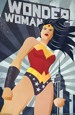 Wonder Woman Constructivism Retro Comic Book Poster (87x57cm) Picture Print Art • $12.45