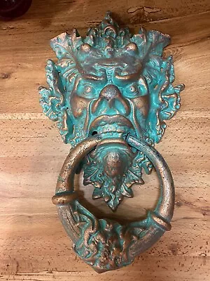 $110 • Buy Cast Iron Medieval Gargoyle Gothic Greek God Door Knocker Demon Devil