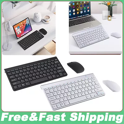 Mini Wireless Keyboard And Mouse Set 2.4G Ultra-Thin For Mac Apple PC Computer • $15.21