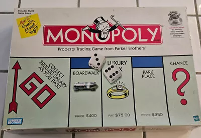 Monopoly Original Board Game Parker Brothers 1998 Edition • $8.40