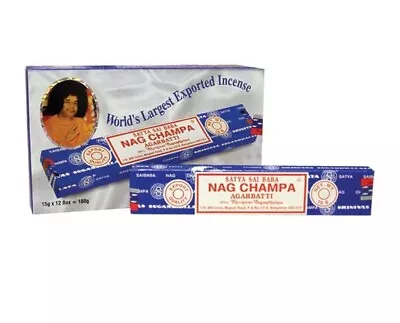 WHOLESALE 12 PACK INCENSE NAG CHAMPA 15g  • $21