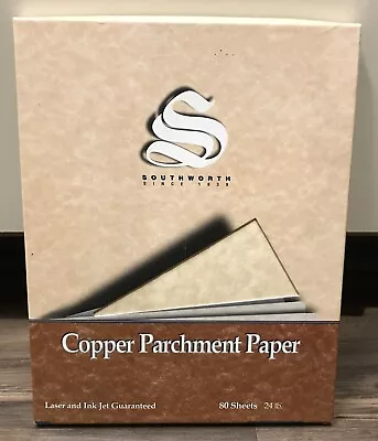 Southworth Fine Parchment Paper 24lb. 8-1/2 X11  80 Sh/PK Copper P894C • $14.95