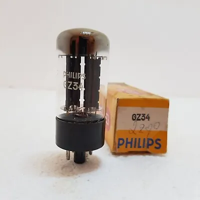 GZ34 5AR4 Röhre Mullard (Philips) Great Britain F32 Halo GetterNOS NIB Strong • $169