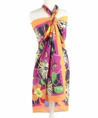 Vera Bradley Sarong * Beach Cover Up* Oversize Scarf Skirt NWT JAZZY BLOOMS • $29.50