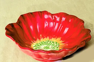 Maxcera Red Poppy 8 Inch Bowl(s) Bright And Beautiful! Multiples Available • $16.25