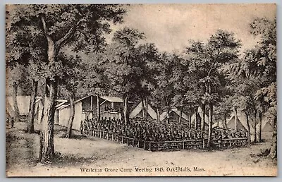 Postcard Wesleyan Grove Camp Meeting 1845 Oak Bluffs Mass. *A257 • $5