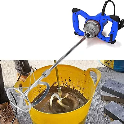 Cement Mixer 2600W Electric Plaster Paddle Mixer Mortar Paint Stirrer Wheel New • $49.26