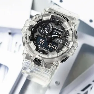 New Casio G-Shock Ana-Digital Transparent Resin Strap Watch GA700SKE-7A • $79.95