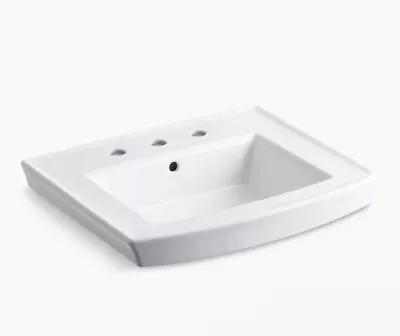 Kohler Archer Pedestal Bathroom Sink 3 Holes Drilled And Overflow K235880 • $165